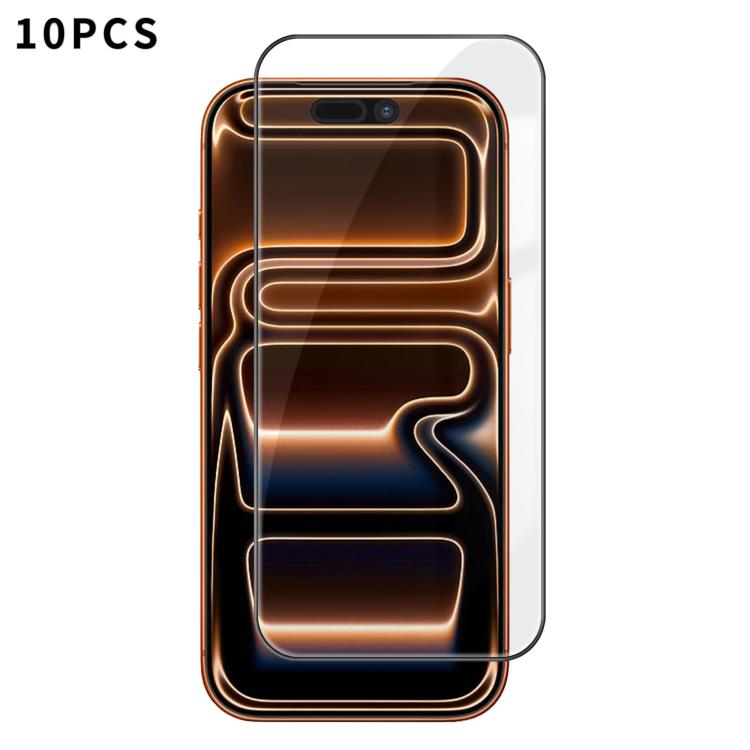 For iPhone 17 Pro Max 10pcs Kalebol High-Aluminum Screen-Printed Full-Coverage Anti-Fingerprint Black-Bordered HD Tempered Glass Film