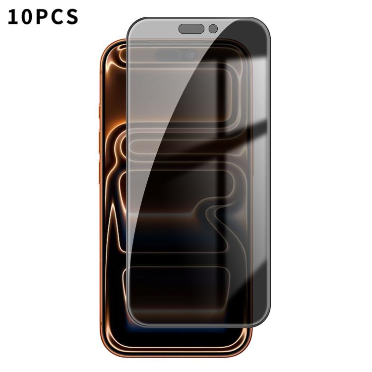 For iPhone 17 Pro Max 10pcs Kalebol High-Aluminum Screen-Printed Full-Coverage Black-Border Privacy Tempered Glass Film