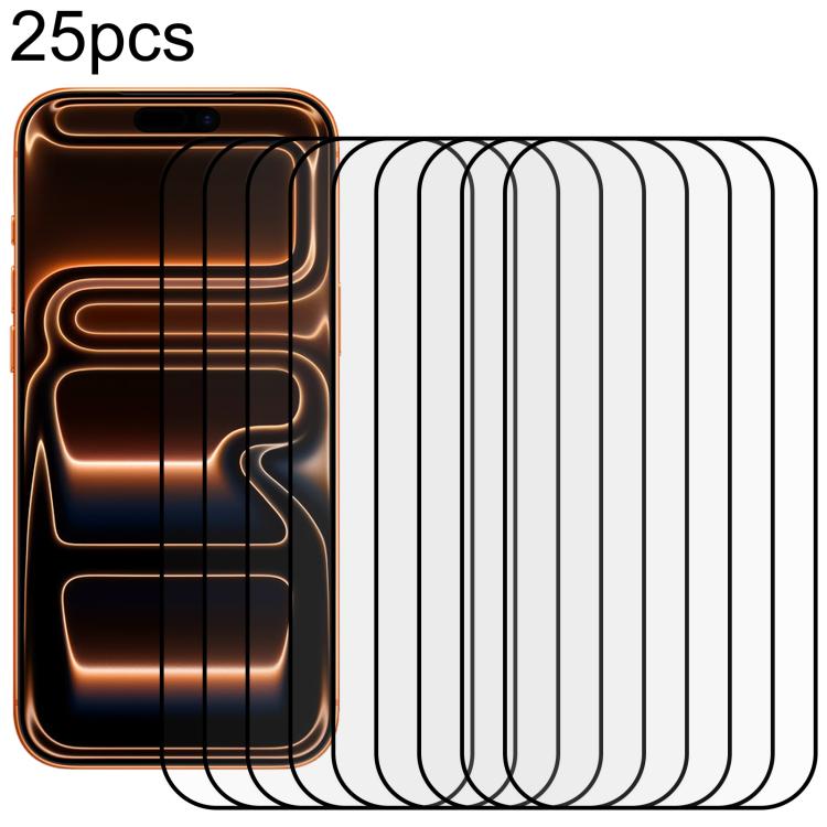 For iPhone 17 Pro Max 25pcs Full Glue Screen Tempered Glass Film