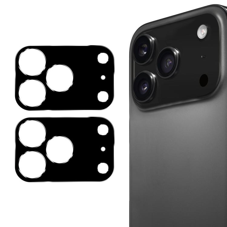 For iPhone 17 Pro Max 2pcs ENKAY Hat-Prince Black 9H Rear Camera Lens Tempered Glass Film