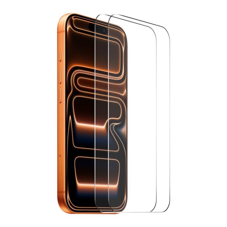 For iPhone 17 Pro Max 2pcs ENKAY Thickened Glue No White Edge 9H Big Arc Edge High Aluminum-silicon Tempered Glass Film