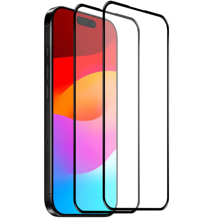 For iPhone 17 Pro Max 2pcs NORTHJO A++ 0.3mm Screen Full Glue Silk Printing Tempered Glass Film