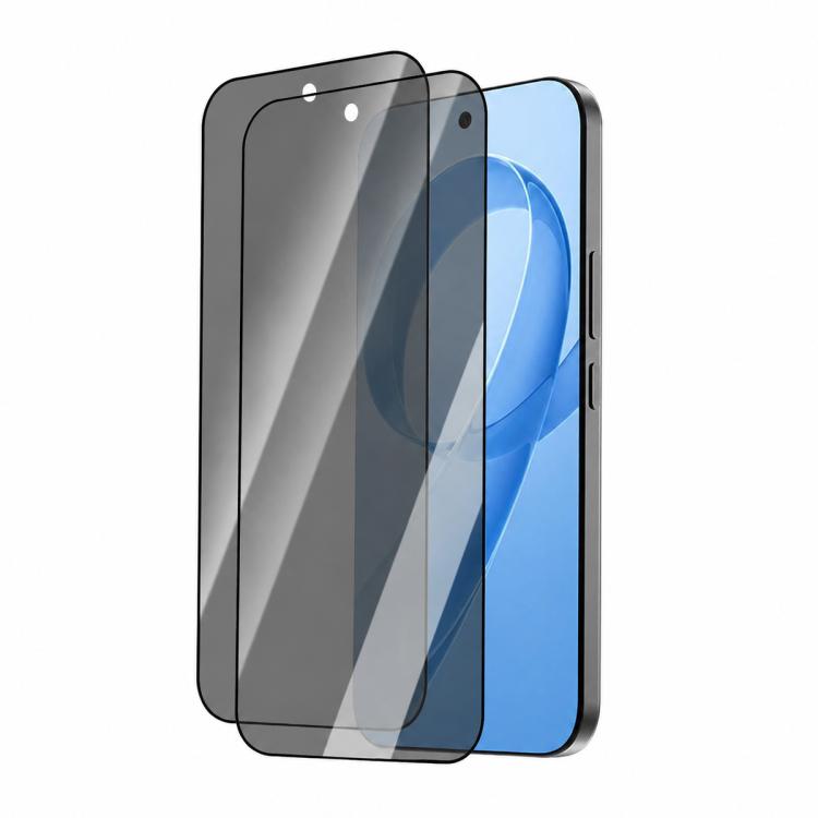 For iPhone 17 Pro Max 2pcs/Set LeReach CF Series Full Screen Version HD Privacy Phone Tempered Film(Black)