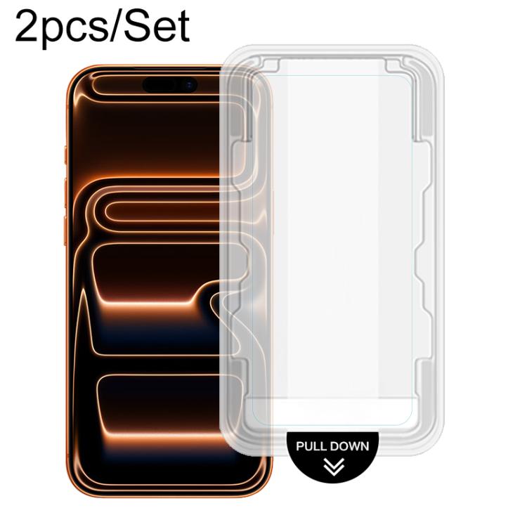 For iPhone 17 Pro Max 2pcs/Set LeReach CF Series PureTab Version HD Phone Tempered Film(Transparent)
