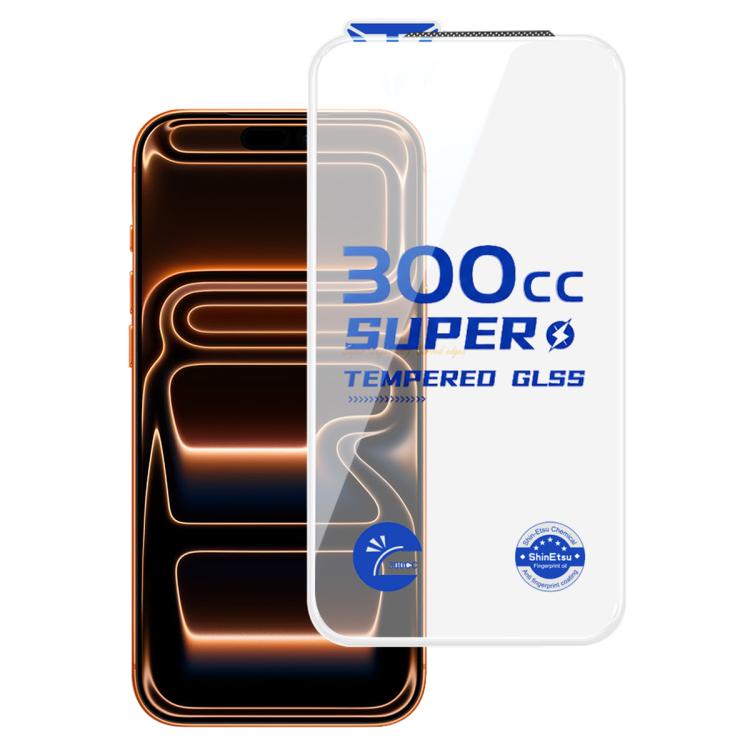 For iPhone 17 Pro Max 300CC Large Arc Antistatic Corning Gorilla HD Tempered Glass Film, No Retail Package