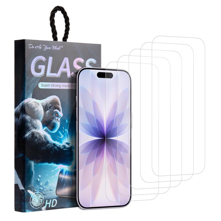 For iPhone 17 Pro Max 5pcs / Pack Do As You Wish HD Tempered Glass Film(Transparent)