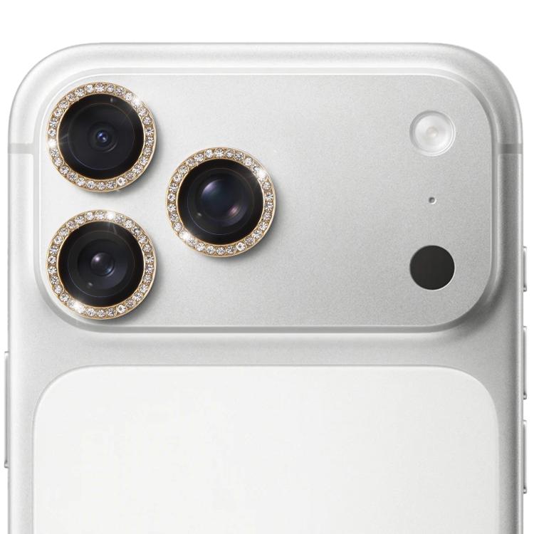 For iPhone 17 Pro Max 9H Point Drill Camera Lens Protector Ring(Gold)