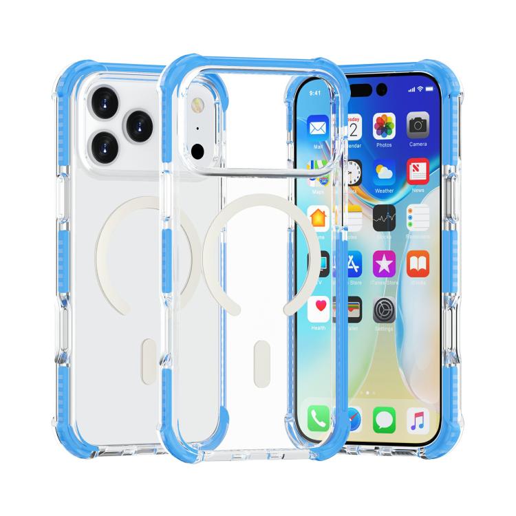 For iPhone 17 Pro Max Acrylic Magsafe Magnetic Shockproof Phone Case(Blue)