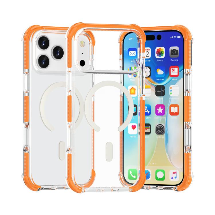 For iPhone 17 Pro Max Acrylic Magsafe Magnetic Shockproof Phone Case(Orange)
