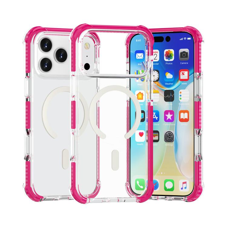 For iPhone 17 Pro Max Acrylic Magsafe Magnetic Shockproof Phone Case(Pink)