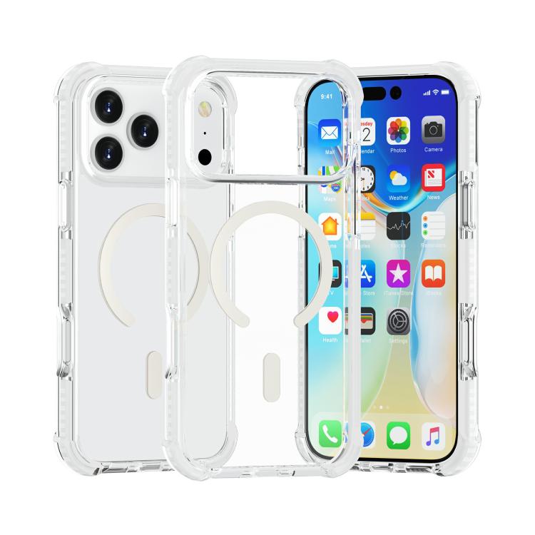 For iPhone 17 Pro Max Acrylic Magsafe Magnetic Shockproof Phone Case(Transparent)