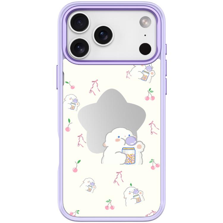 For iPhone 17 Pro Max Adorable Star Sheep Pattern Magnetic Phone Case(Light Purple)