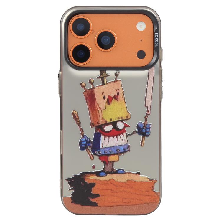 For iPhone 17 Pro Max Animal Pattern Oil Painting Series PC + TPU Phone Case(Clown)