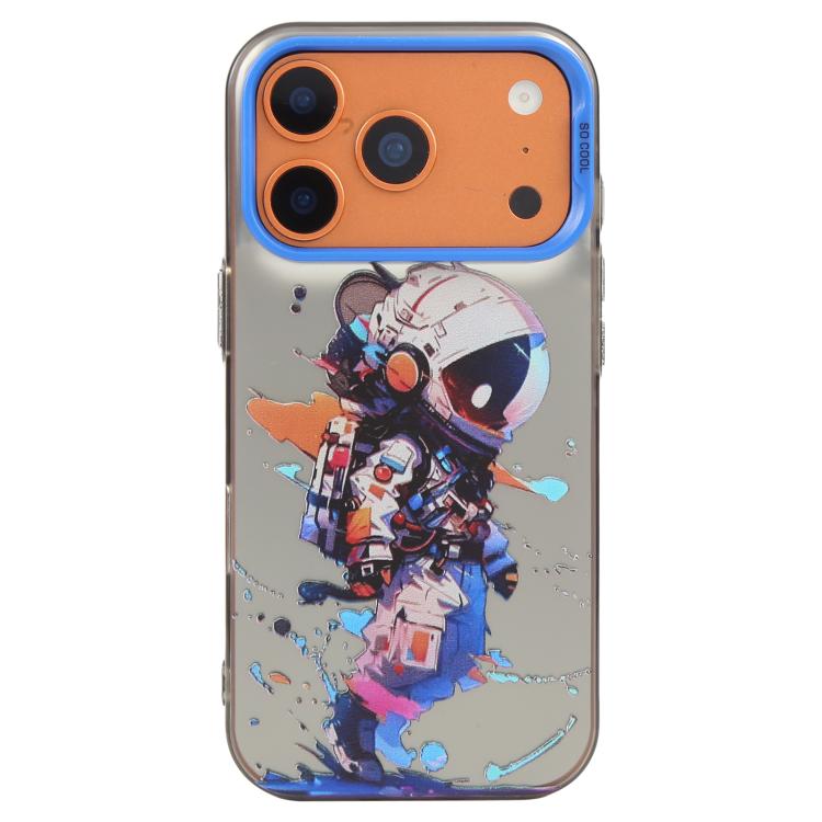 For iPhone 17 Pro Max Animal Pattern Oil Painting Series PC + TPU Phone Case(Tattered Astronaut)