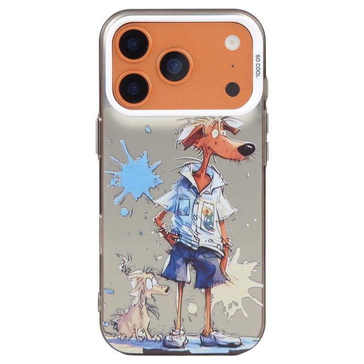For iPhone 17 Pro Max Animal Pattern Oil Painting Series PC + TPU Phone Case(Wolf)