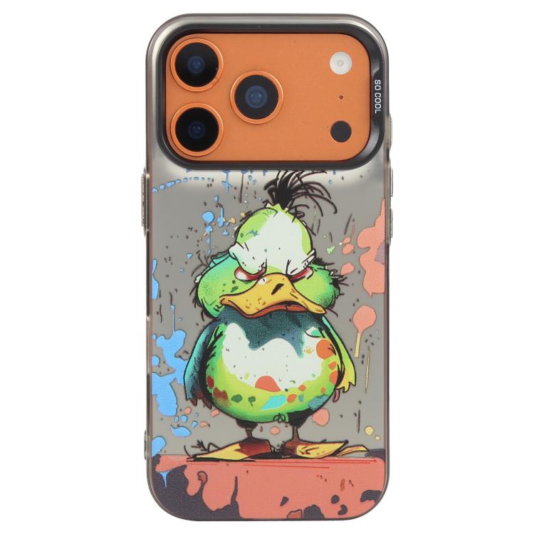 For iPhone 17 Pro Max Animal Pattern Oil Painting Series PC + TPU Phone Case(Wrath Duck)