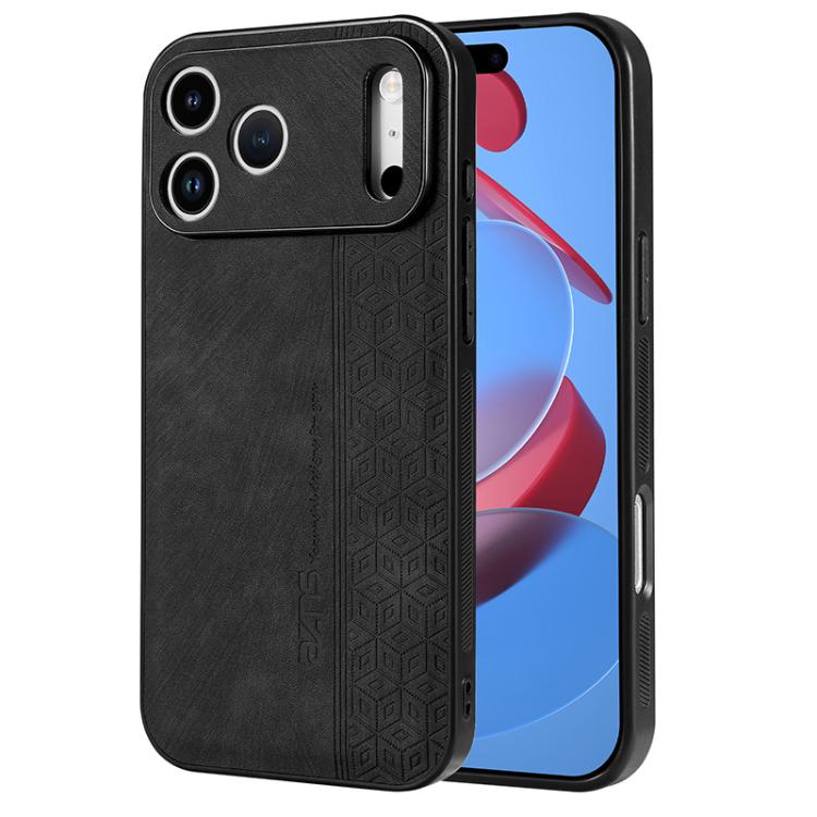 For iPhone 17 Pro Max AZNS 3D Embossed Skin Feel Phone Case(Black)