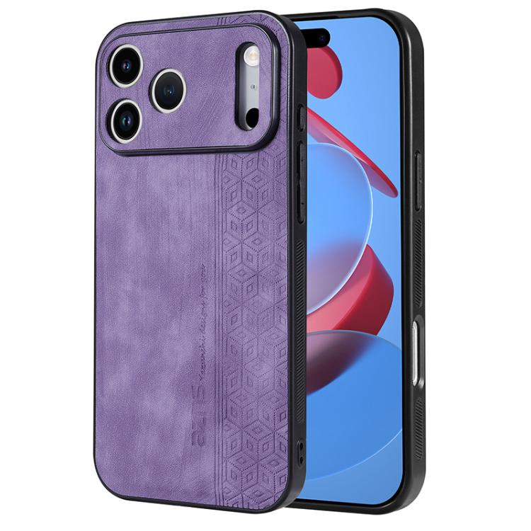 For iPhone 17 Pro Max AZNS 3D Embossed Skin Feel Phone Case(Purple)