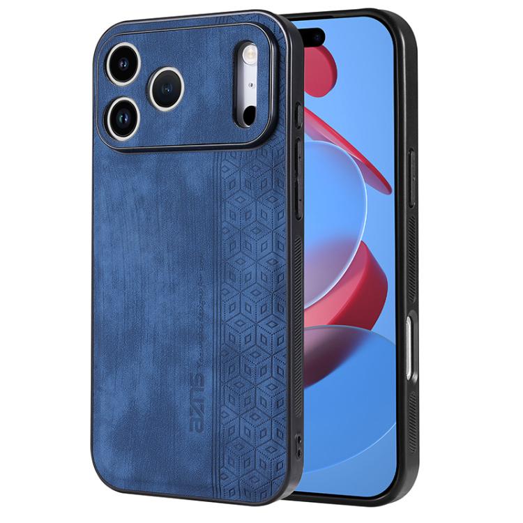 For iPhone 17 Pro Max AZNS 3D Embossed Skin Feel Phone Case(Sapphire Blue)