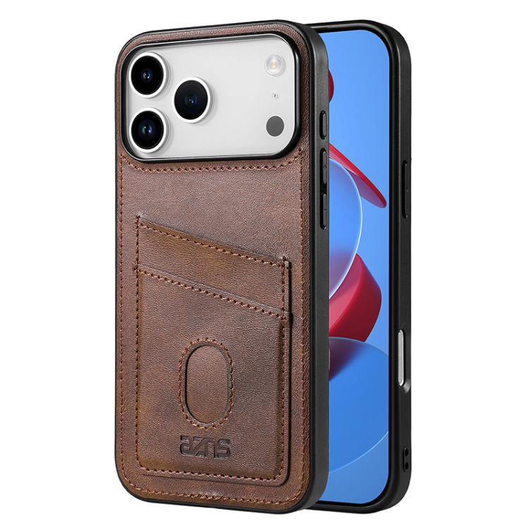 For iPhone 17 Pro Max AZNS K1 Series Card Slot Business Phone Case(Brown)