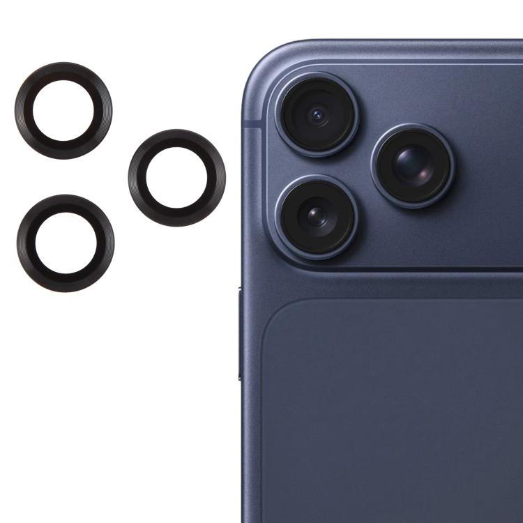 For iPhone 17 Pro Max Back Camera Cover 9H Tempered Glass Lens Film(Black)