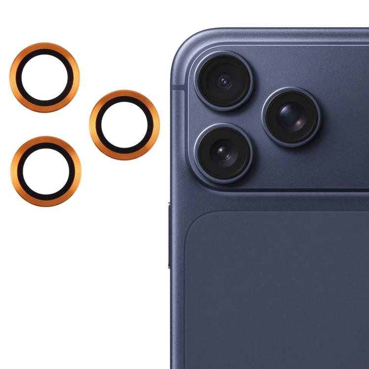 For iPhone 17 Pro Max Back Camera Cover 9H Tempered Glass Lens Film(Orange)