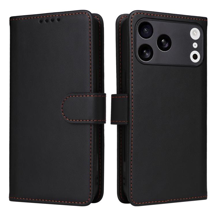 For iPhone 17 Pro Max BETOPNICE BN-005 2 in 1 Detachable Imitate Genuine Leather Phone Case(Black)