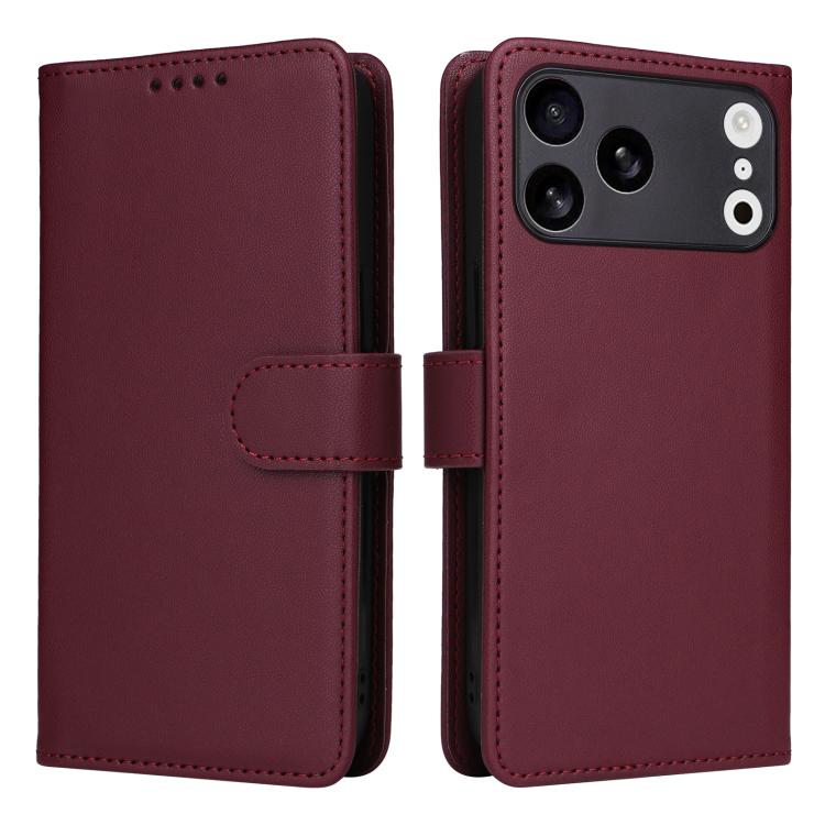 For iPhone 17 Pro Max BETOPNICE BN-005 2 in 1 Detachable Imitate Genuine Leather Phone Case(Wine Red)