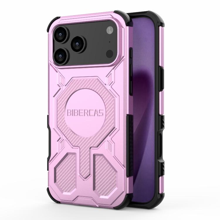 For iPhone 17 Pro Max BIBERCAS Real Color Series MagSafe Shockproof Phone Case(Pink)
