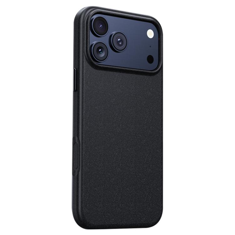 For iPhone 17 Pro Max Boundless Series Rock Sand Magnetic Phone Case(Black)