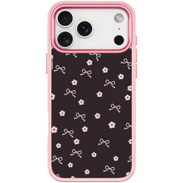 For iPhone 17 Pro Max Bow Flower Pattern Magnetic Phone Case(Pink)