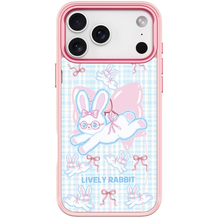 For iPhone 17 Pro Max Bow Rabbit Pattern Magnetic Phone Case(Pink)