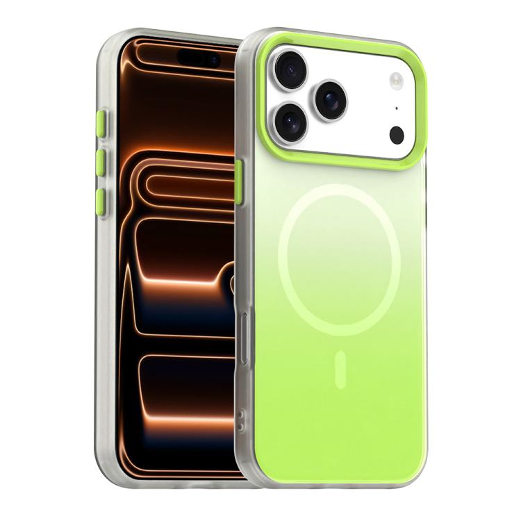 For iPhone 17 Pro Max Candy Gradient Series 3 in 1 Hybrid Magnetic Phone Case(Green)