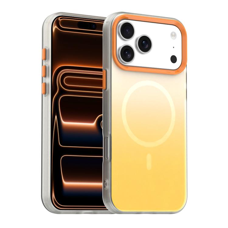 For iPhone 17 Pro Max Candy Gradient Series 3 in 1 Hybrid Magnetic Phone Case(Yellow)