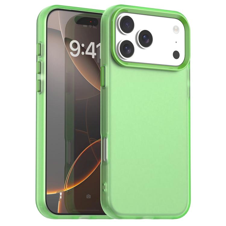 For iPhone 17 Pro Max Candy PC Hybrid TPU Shockproof Phone Case(Green)