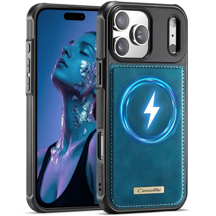 For iPhone 17 Pro Max CaseMe C69 Series Magnetic Vegan Leather Back Phone Case(Green)