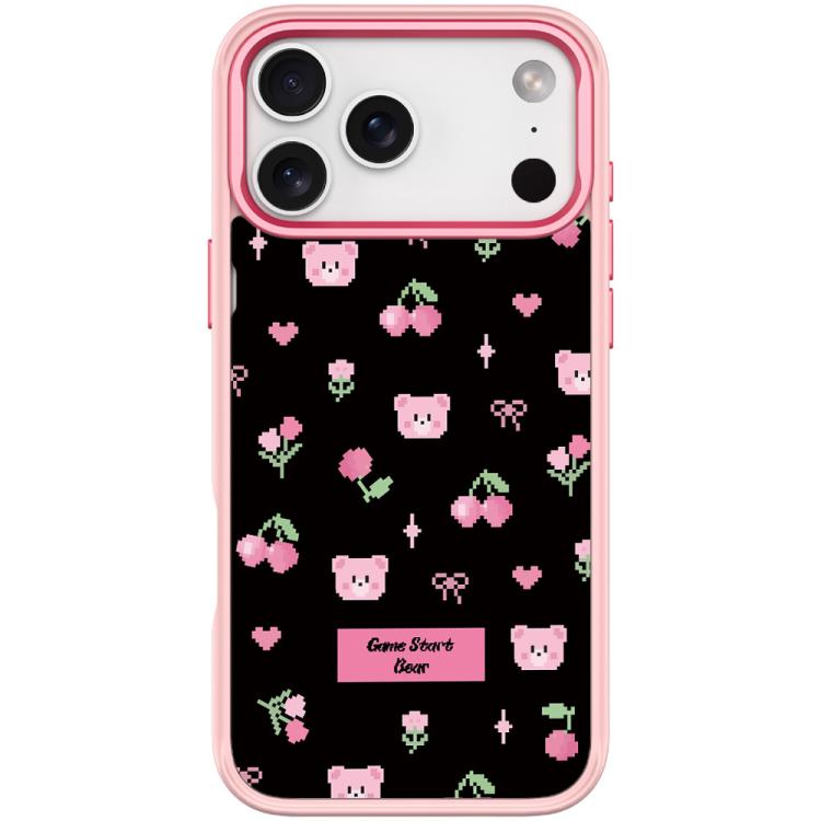 For iPhone 17 Pro Max Cherry Pattern Magnetic Phone Case(Pink)