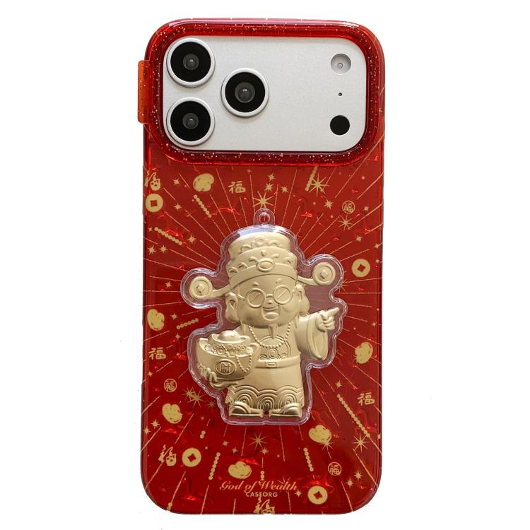 For iPhone 17 Pro Max Chinese New Year Traditional Auspicious Motifs PC + TPU Phone Case(Wealth God)