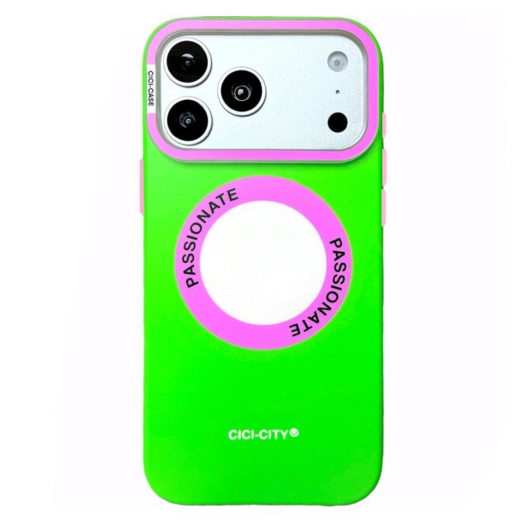 For iPhone 17 Pro Max CICI-CITY CH-62 Dopamine Dual-Tone Matte Magnetic Phone Case(Green)