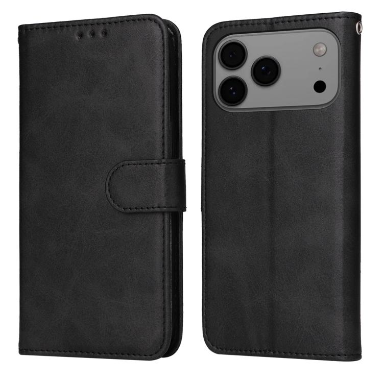 For iPhone 17 Pro Max Classic Calf Texture Flip Leather Phone Case(Black)