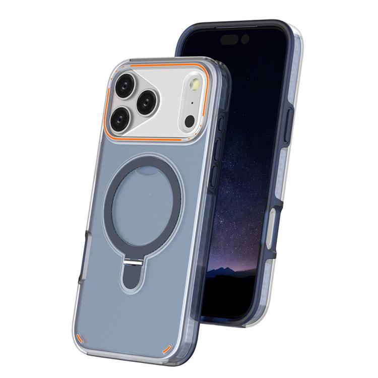 For iPhone 17 Pro Max Colorful 2 in 1 MagSafe Ring Holder Phone Case(Royal Blue)