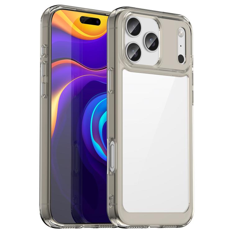 For iPhone 17 Pro Max Colorful Series Acrylic + TPU Phone Case(Transparent Grey)
