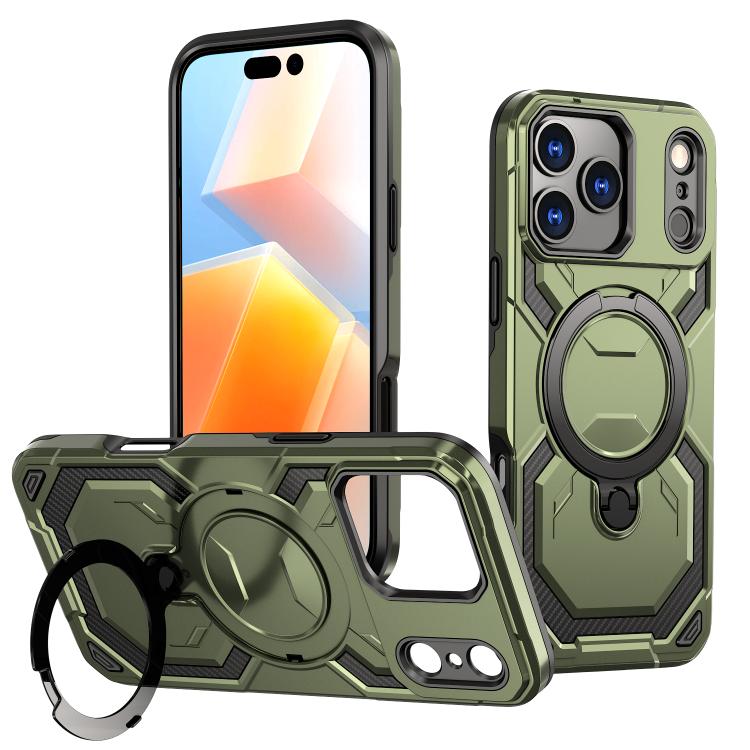 For iPhone 17 Pro Max Cooling MagSafe Holder Phone Case(Green)