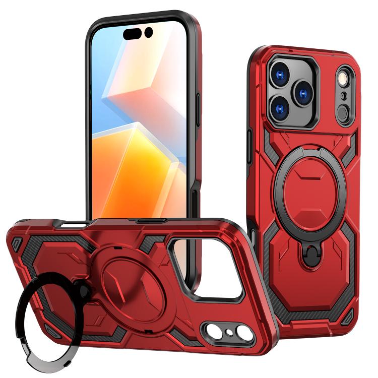 For iPhone 17 Pro Max Cooling MagSafe Holder Phone Case(Red)