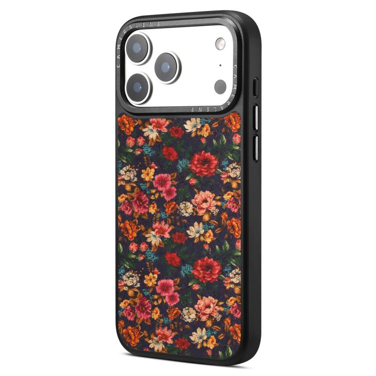 For iPhone 17 Pro Max Denior Peony Series Magnetic Phone Case(Purple)