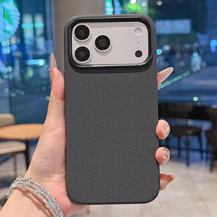 For iPhone 17 Pro Max Dotted Texture Full Coverage Shockproof Magnetic Phone Case(Black)