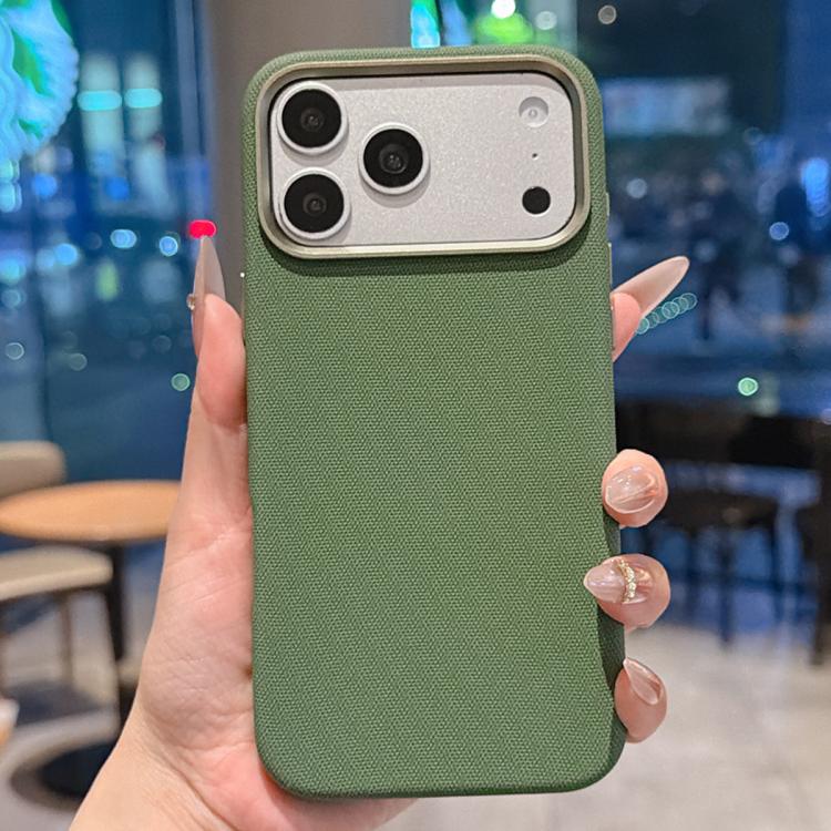 For iPhone 17 Pro Max Dotted Texture Full Coverage Shockproof Magnetic Phone Case(Green)