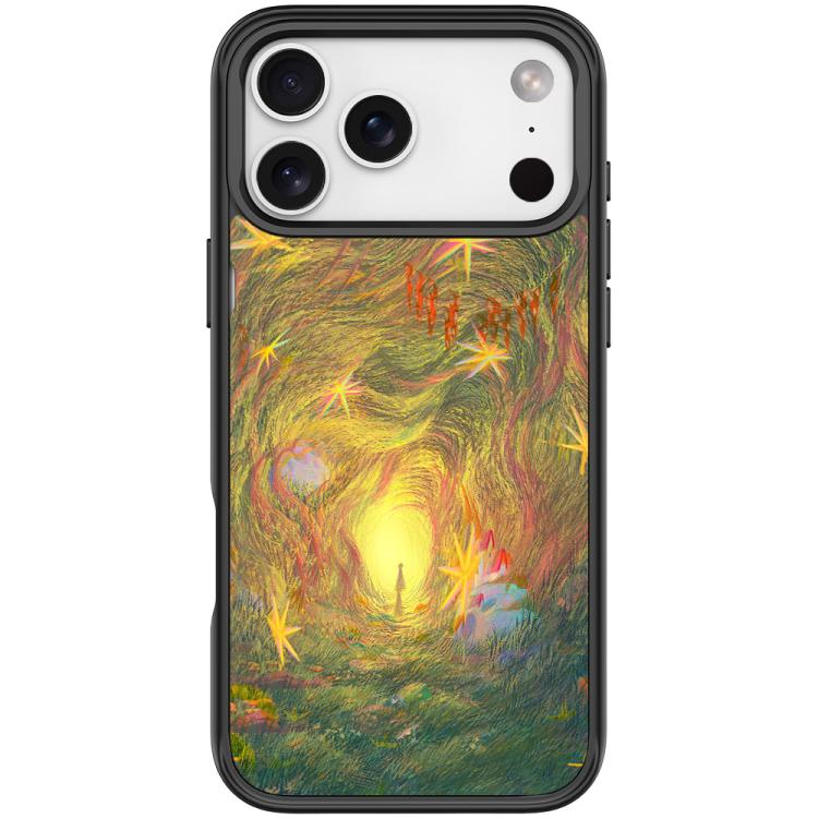 For iPhone 17 Pro Max Dream Entrance Pattern Magnetic Phone Case(Black)