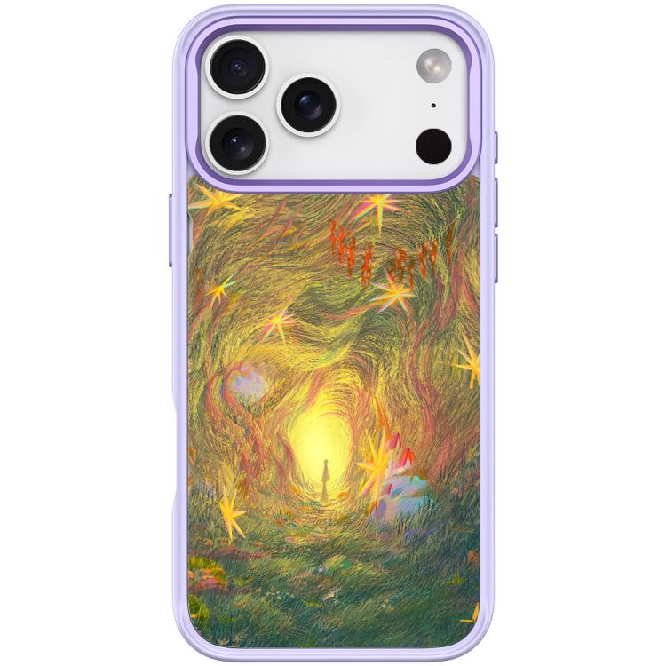 For iPhone 17 Pro Max Dream Entrance Pattern Magnetic Phone Case(Light Purple)