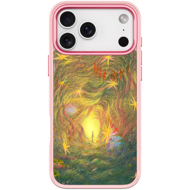 For iPhone 17 Pro Max Dream Entrance Pattern Magnetic Phone Case(Pink)